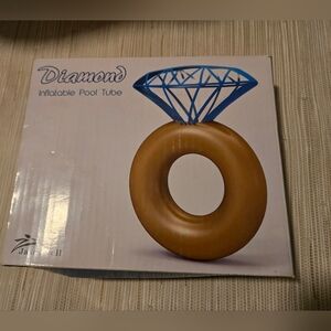 Diamond Inflatable Pool Tube, Bride, Bachelorette Party